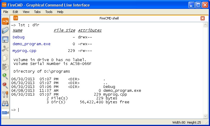 Multiple commands on same line